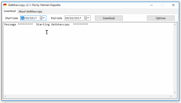 Getbhavcopy screenshot